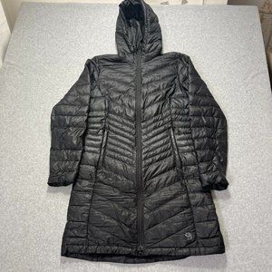 Mountain Hardwear Jacket Womens Medium Black Parka Puffer 800 Goose Down Hood